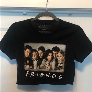 Friends Black Crop Top